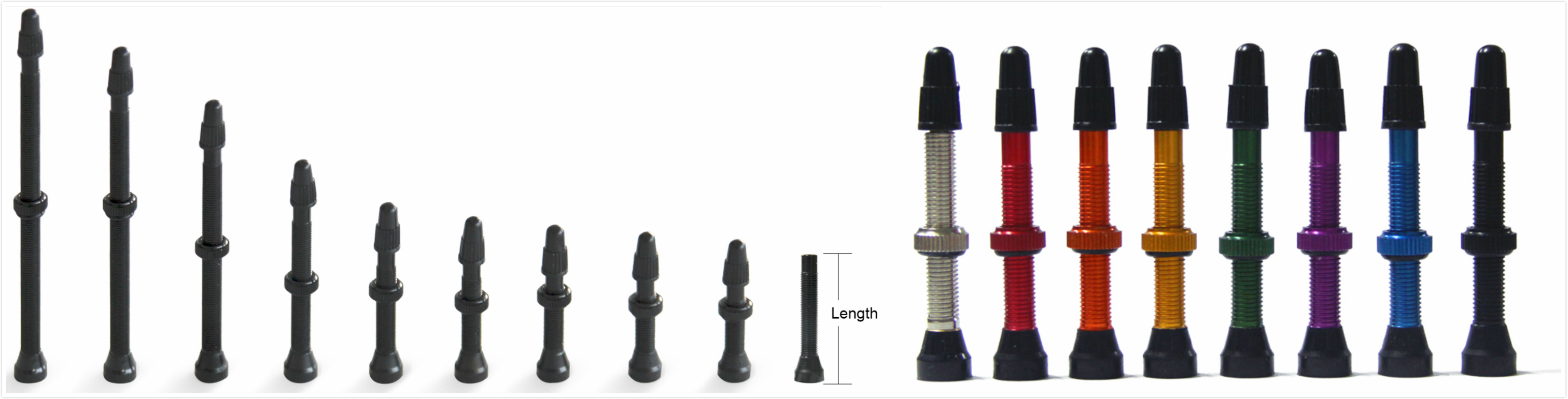 SUPPLY COLORS AND LENGRHS BICYCLE TUBELESS VALVE
